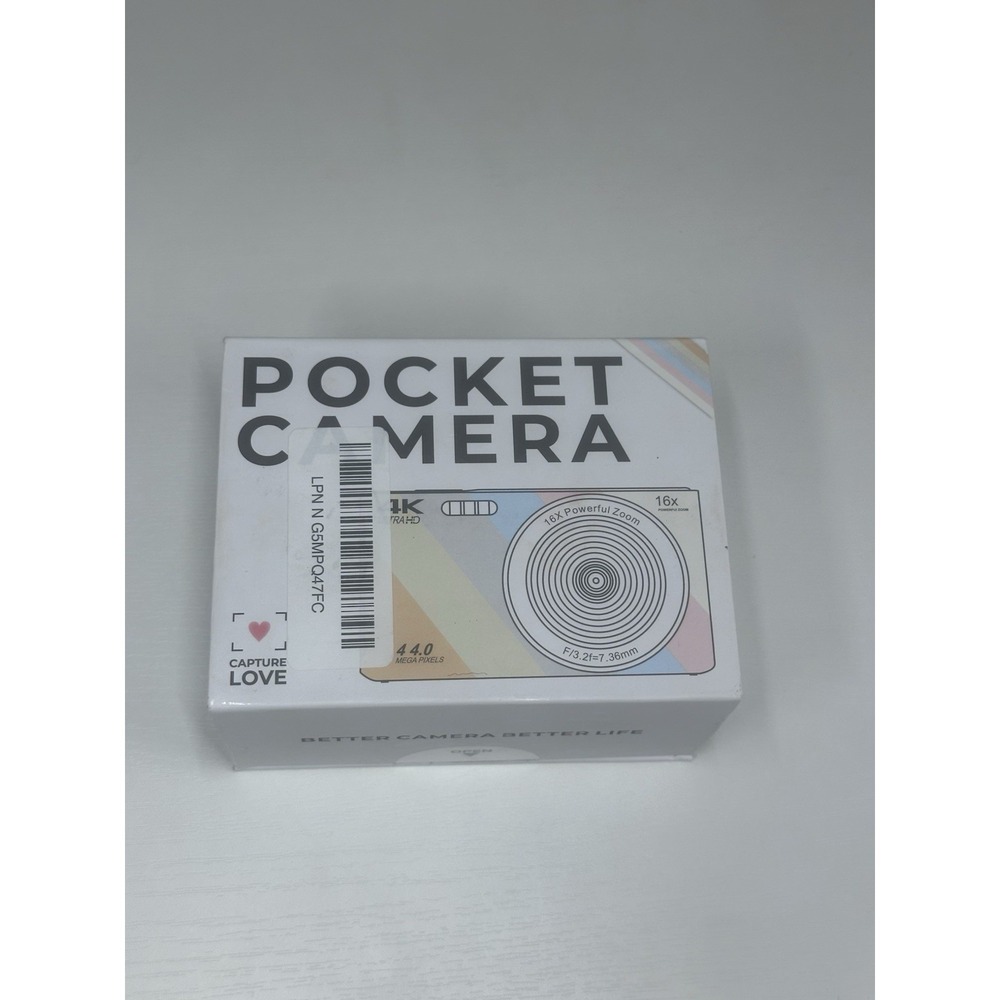 4K Ultra HD Digital Point & Shoot Camera 44MP 16X Zoom Silver Tested Working